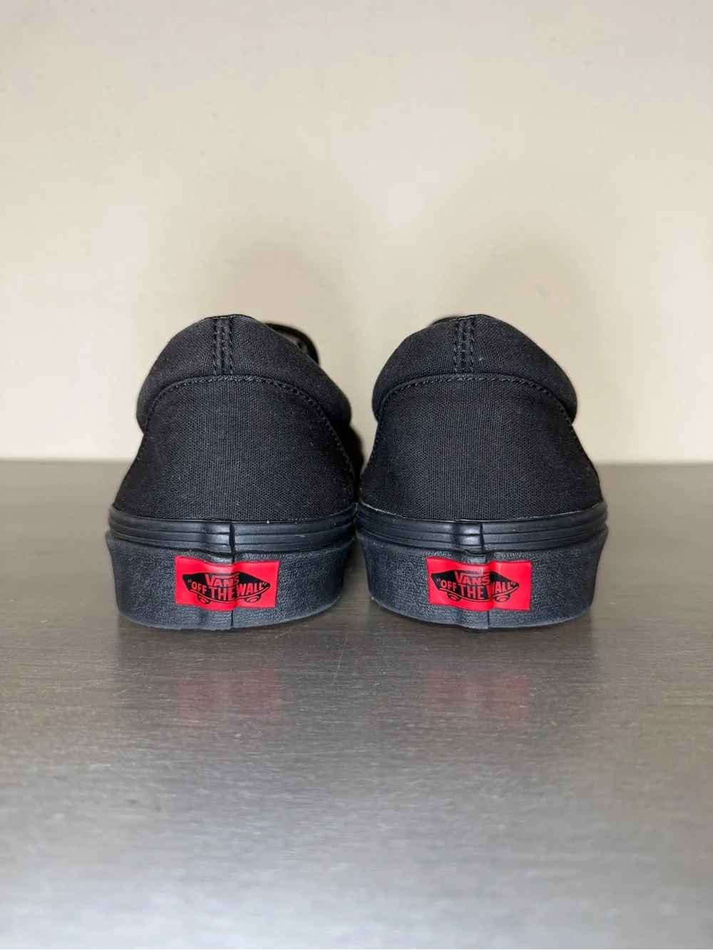 Vans Classic Slip On Black Canvas Shoes Men’s 13 Women’s 14.5 Casual Sneakers